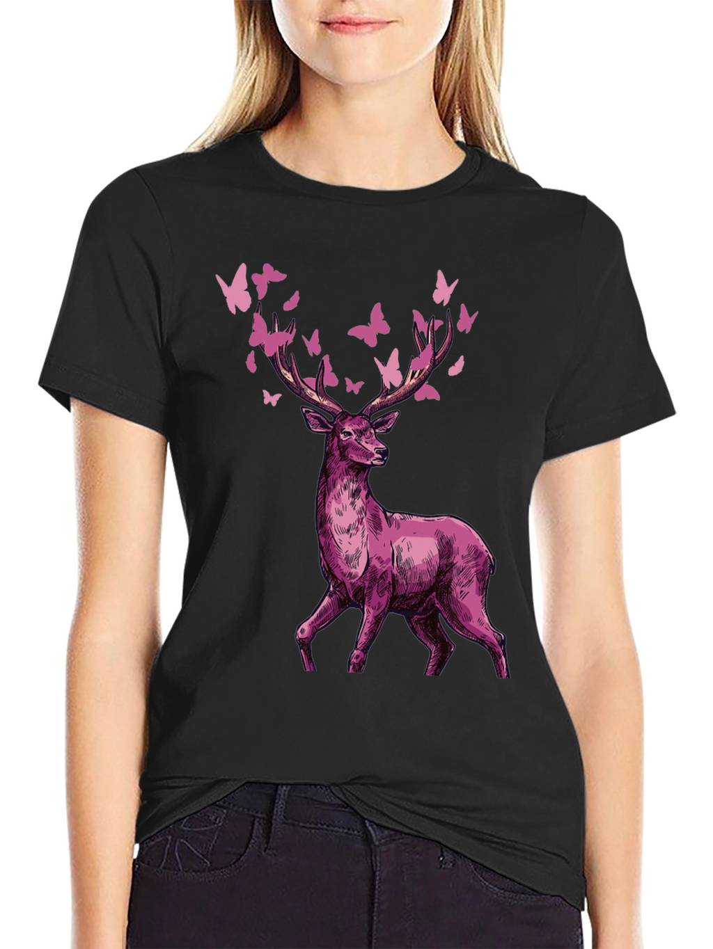 Deer & Butterfly Graphic Tee