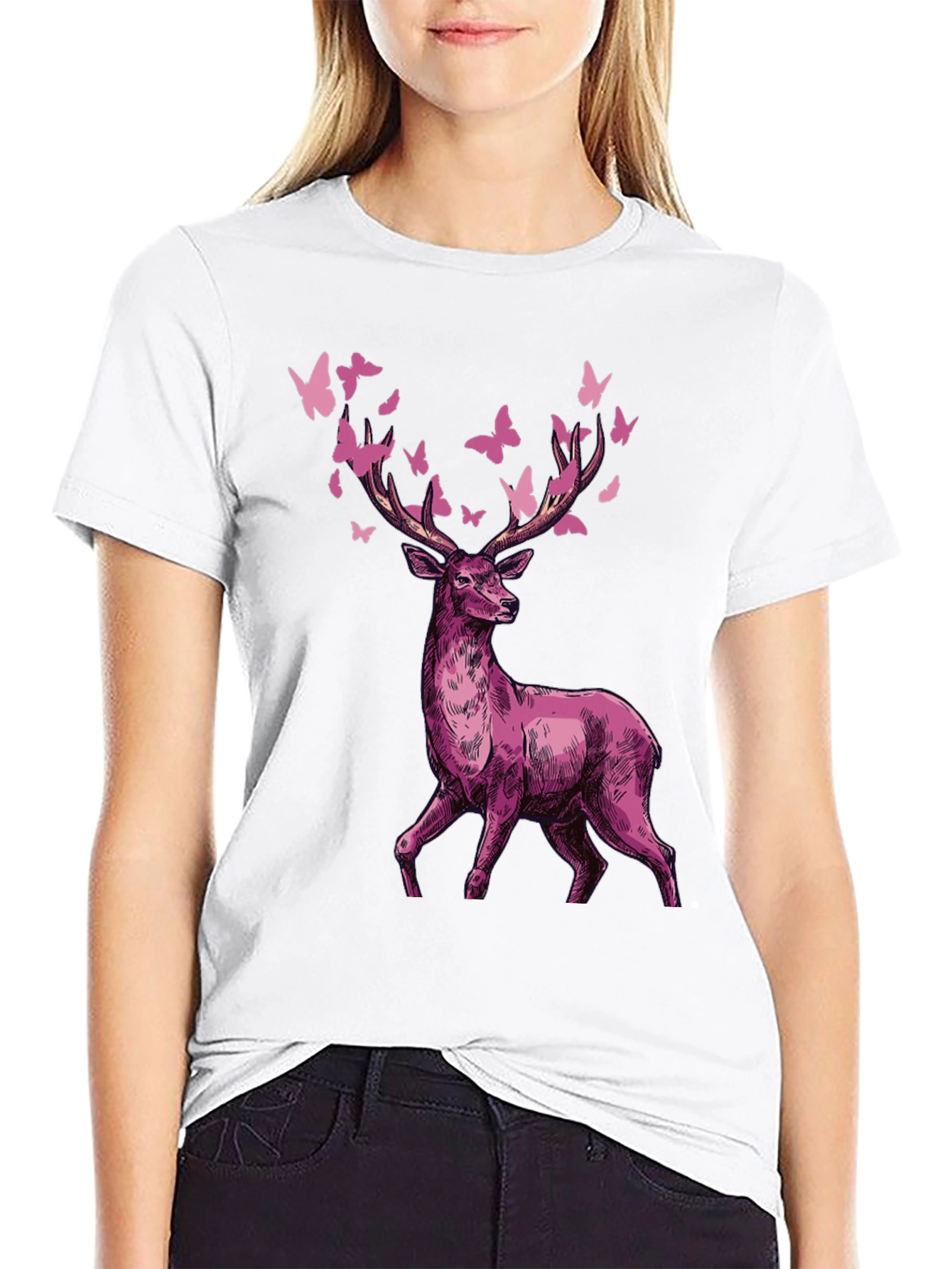Deer & Butterfly Graphic Tee