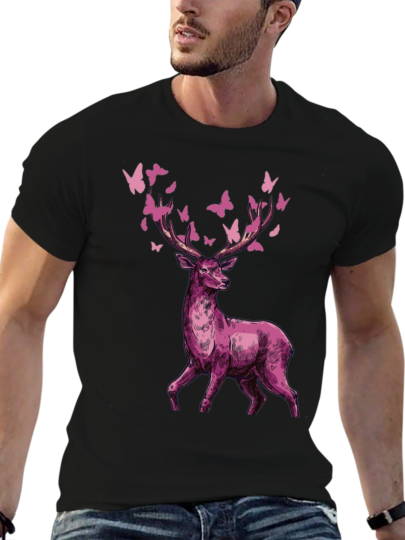 Deer & Butterfly Graphic Tee
