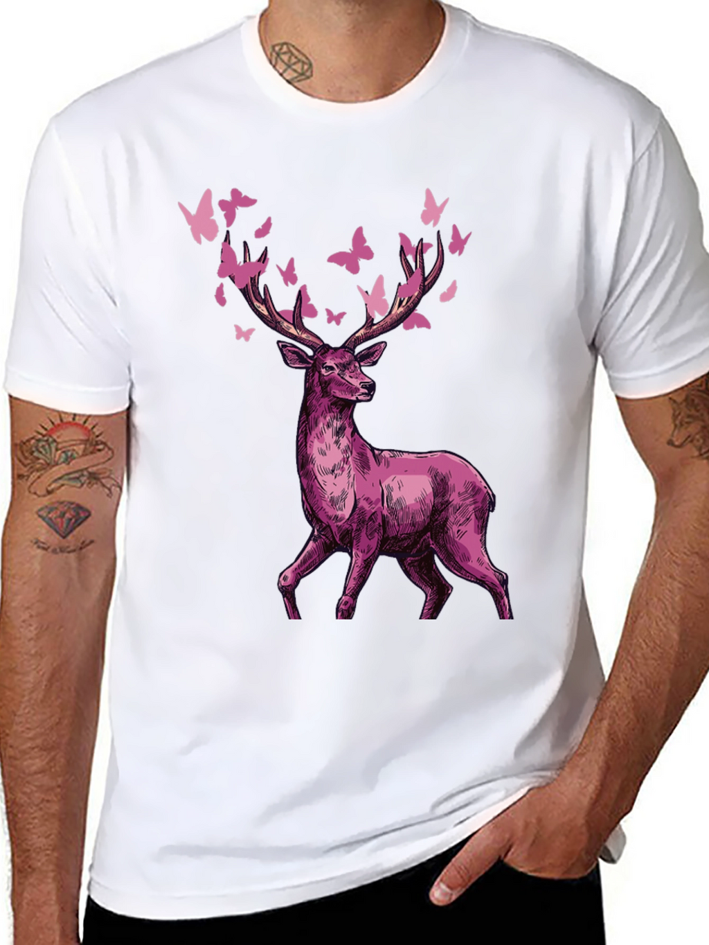 Deer & Butterfly Graphic Tee