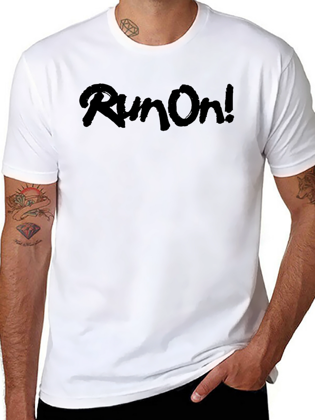 Run On! Black Graphic T-Shirt - Casual Style