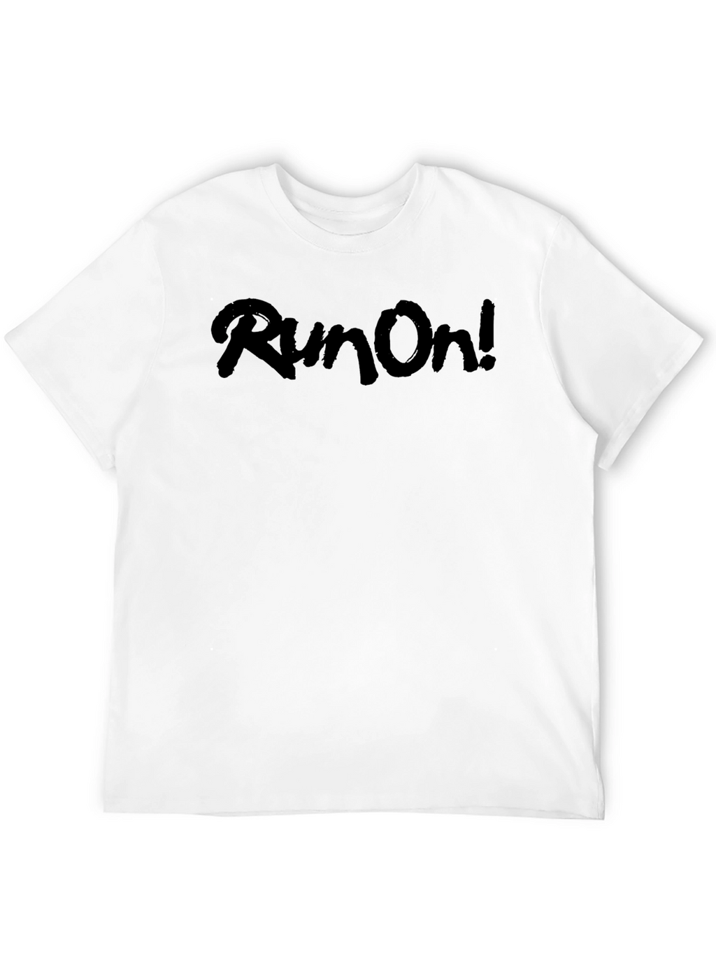 Run On! Black Graphic T-Shirt - Casual Style