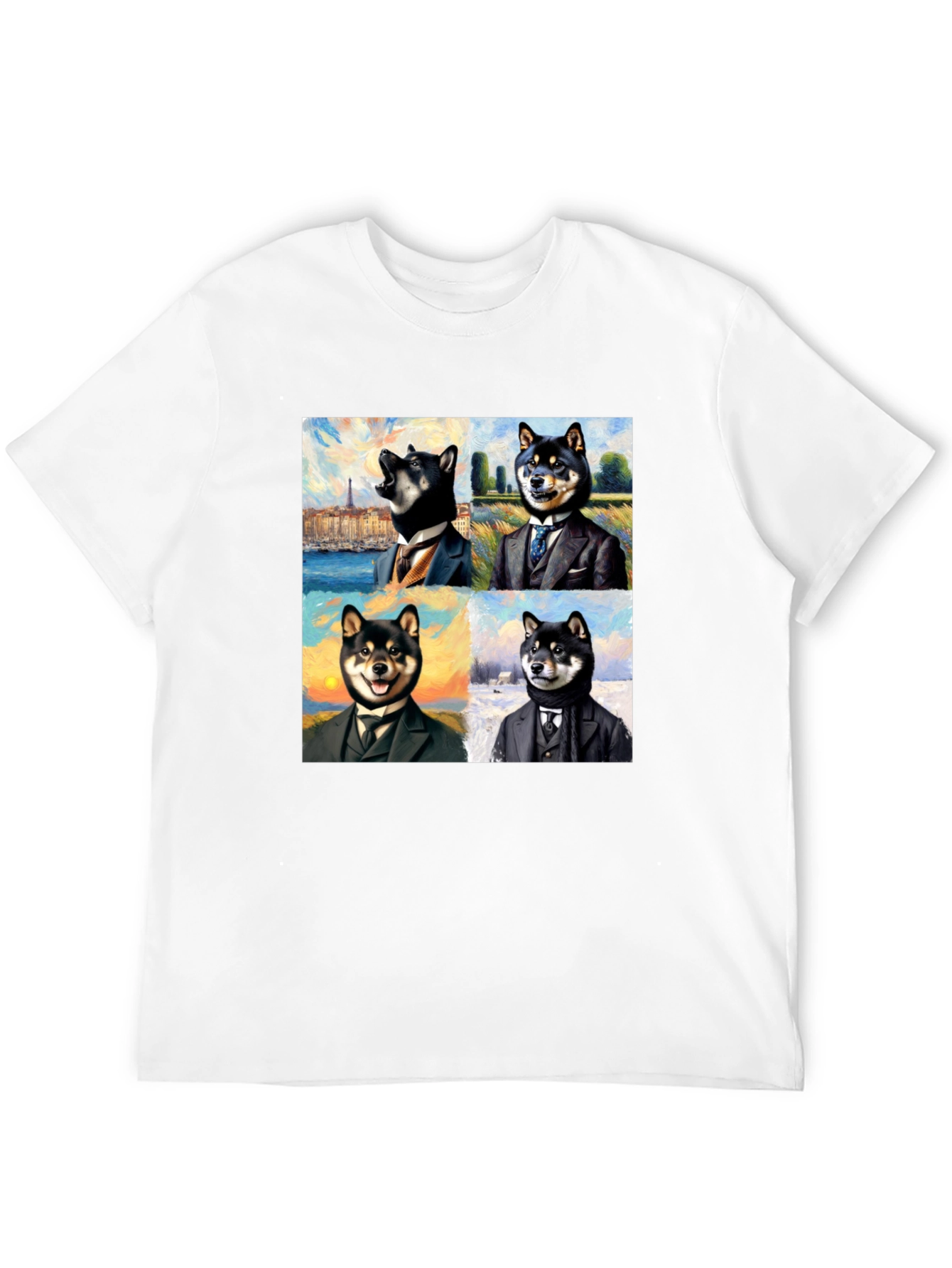 Dapper Shiba Inu Portrait T-Shirt