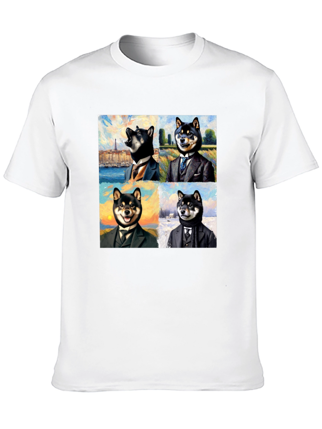 Dapper Shiba Inu Portrait T-Shirt