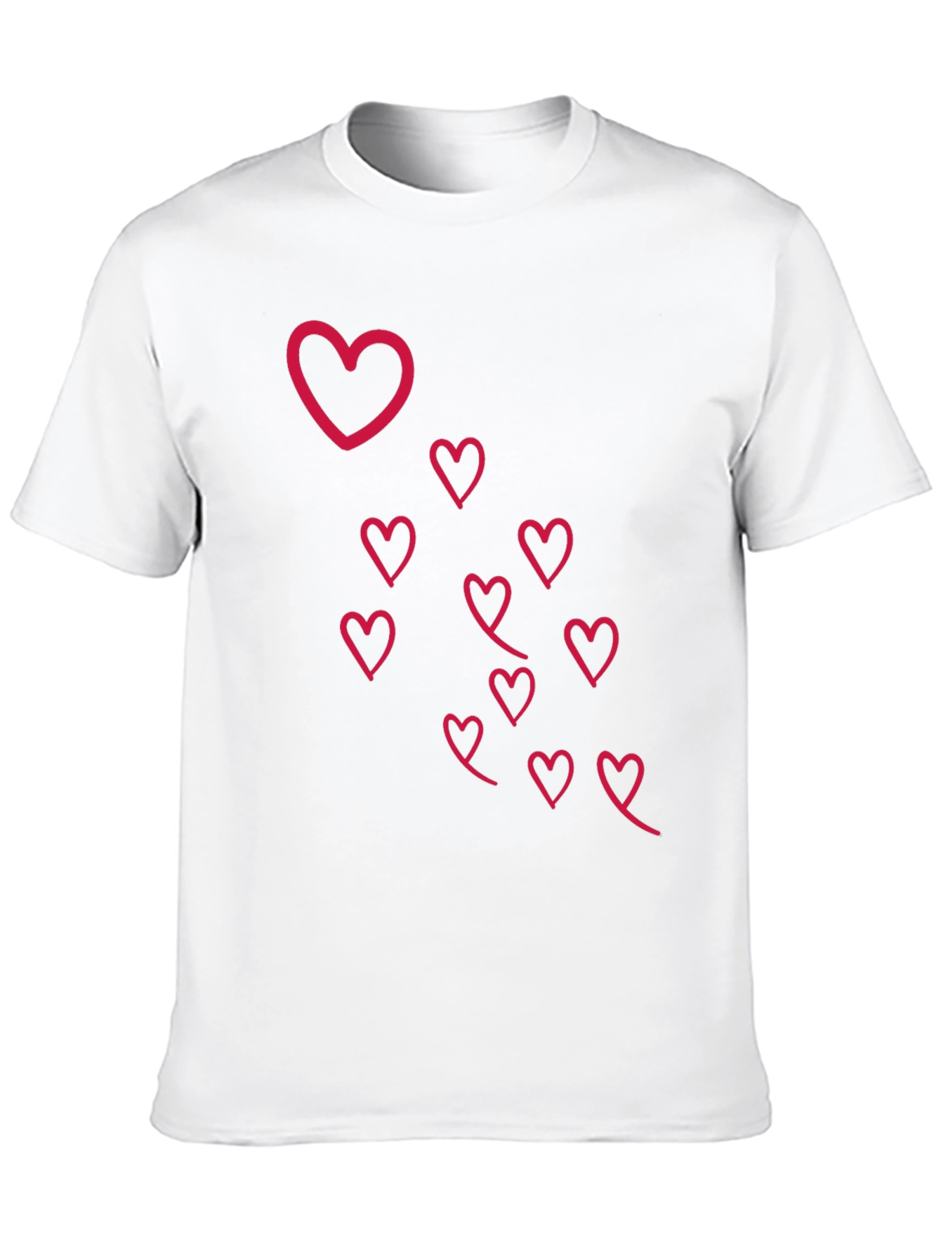 Heart Design Black T-Shirt