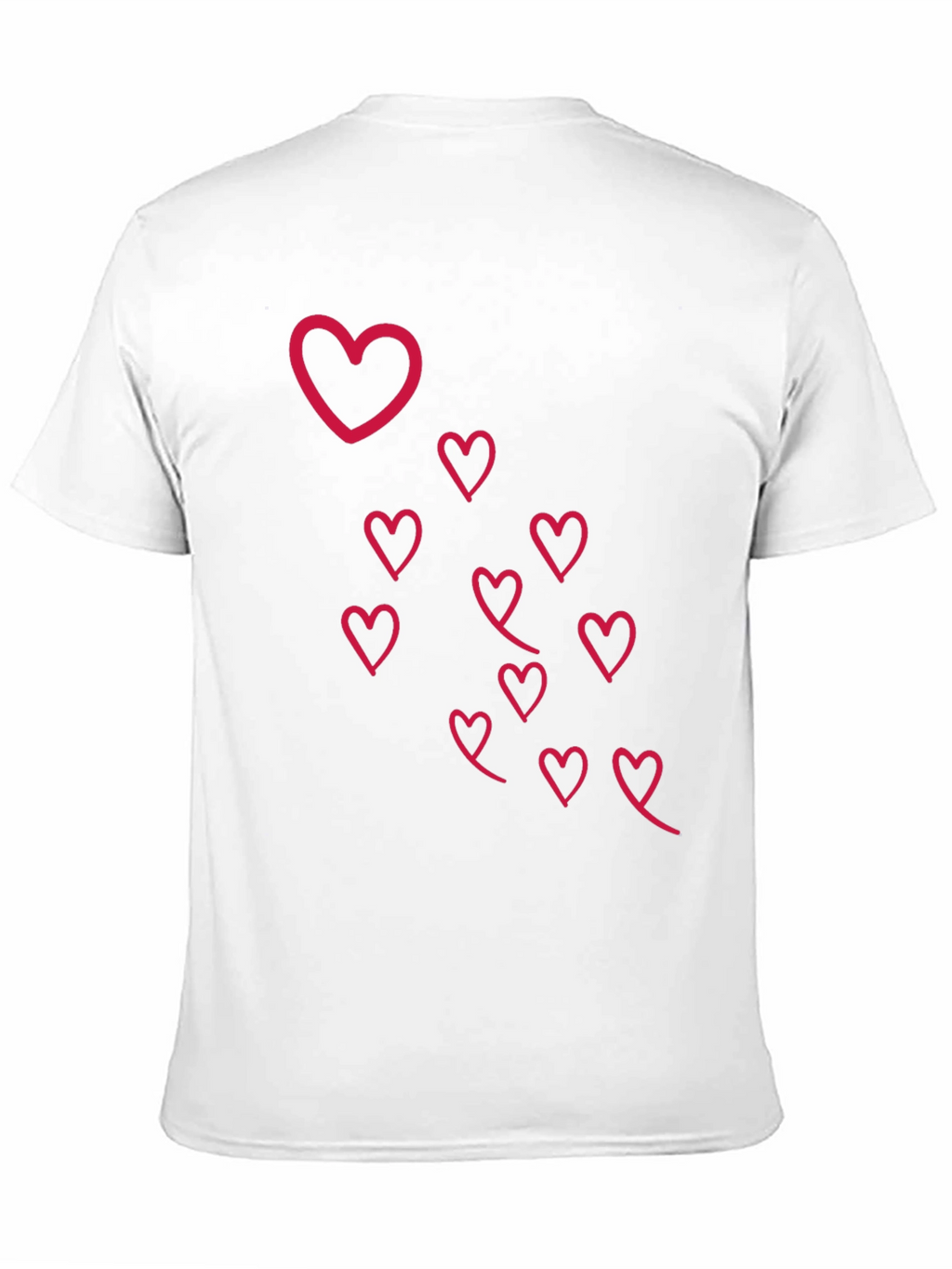 Heart Design Black T-Shirt