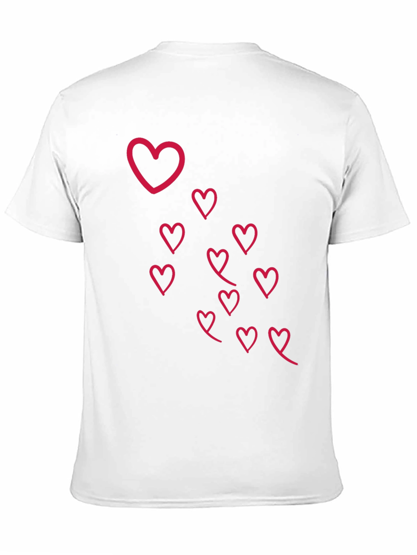 Heart Design Black T-Shirt