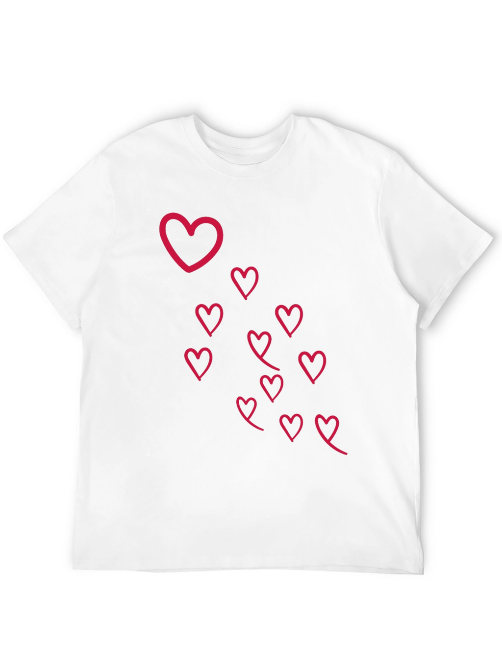 Heart Design Black T-Shirt