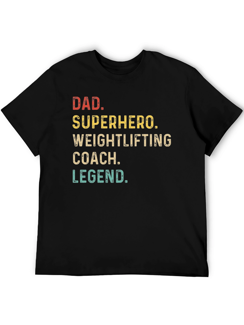 Dad Superhero Weightlifting Coach Legend T-Shirt