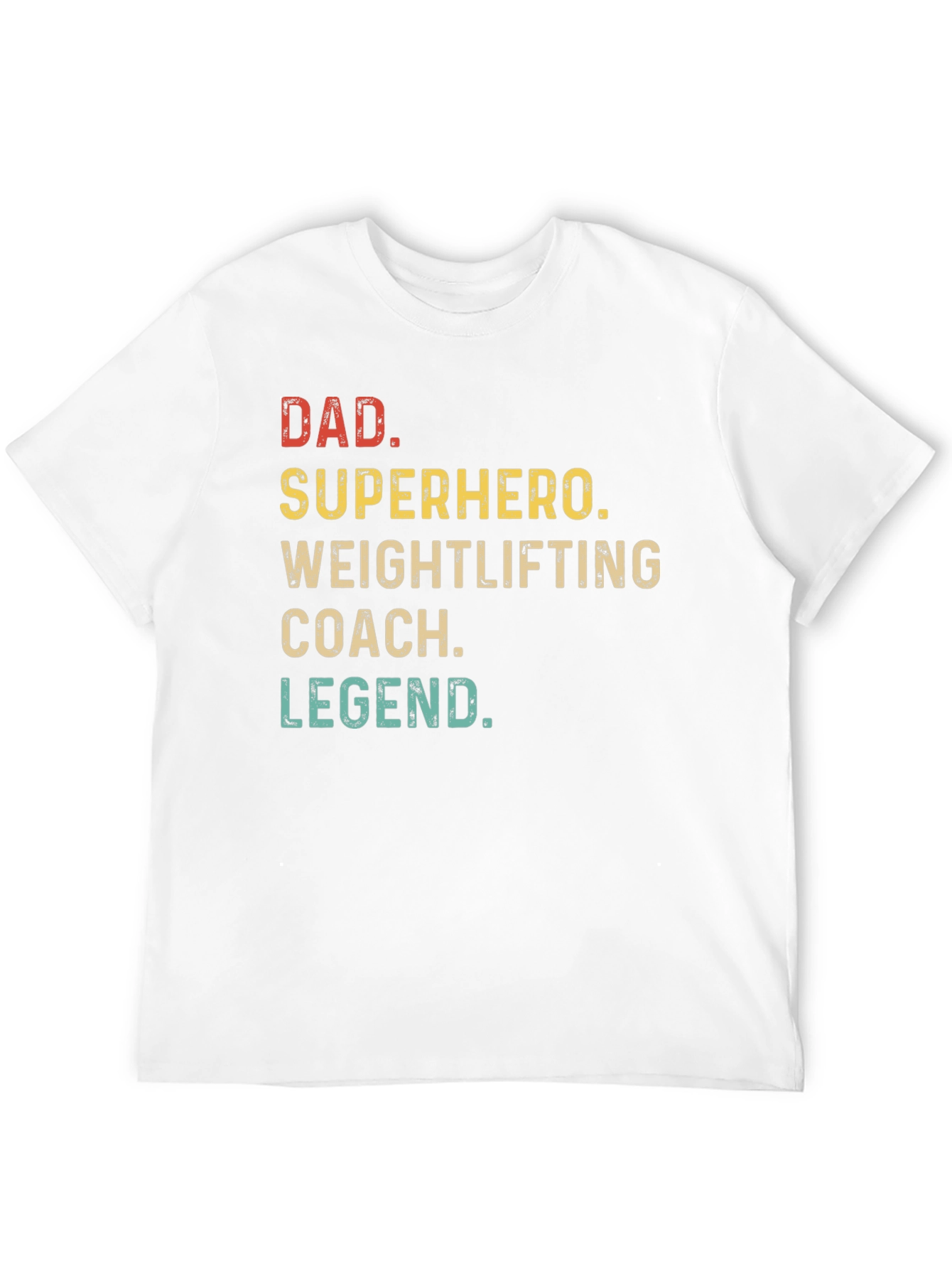 Dad Superhero Weightlifting Coach Legend T-Shirt