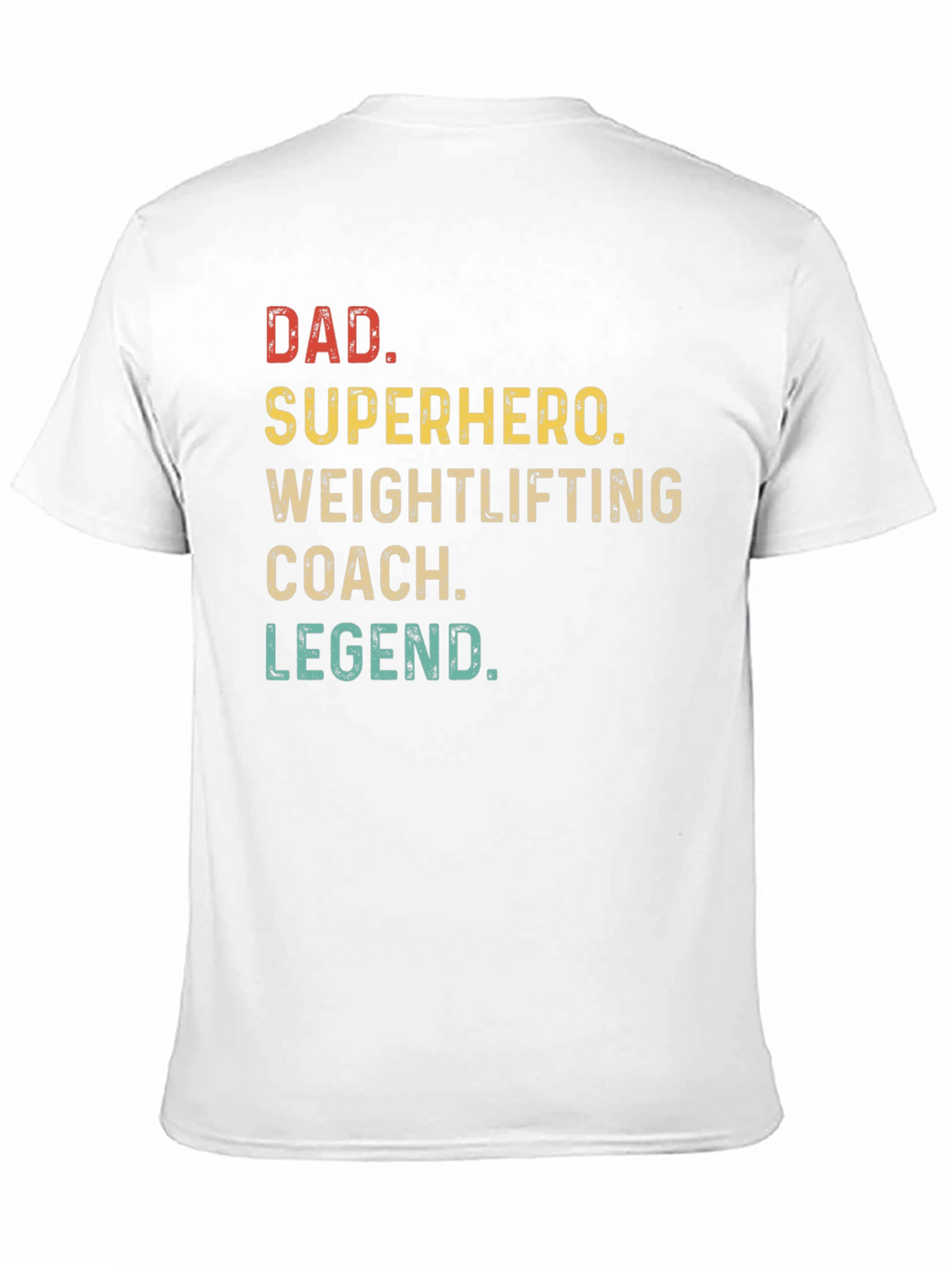 Dad Superhero Weightlifting Coach Legend T-Shirt