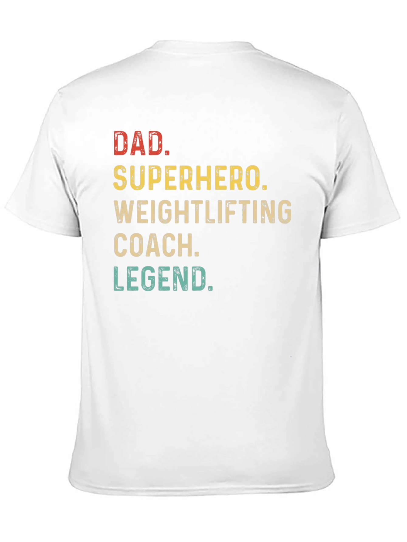Dad Superhero Weightlifting Coach Legend T-Shirt