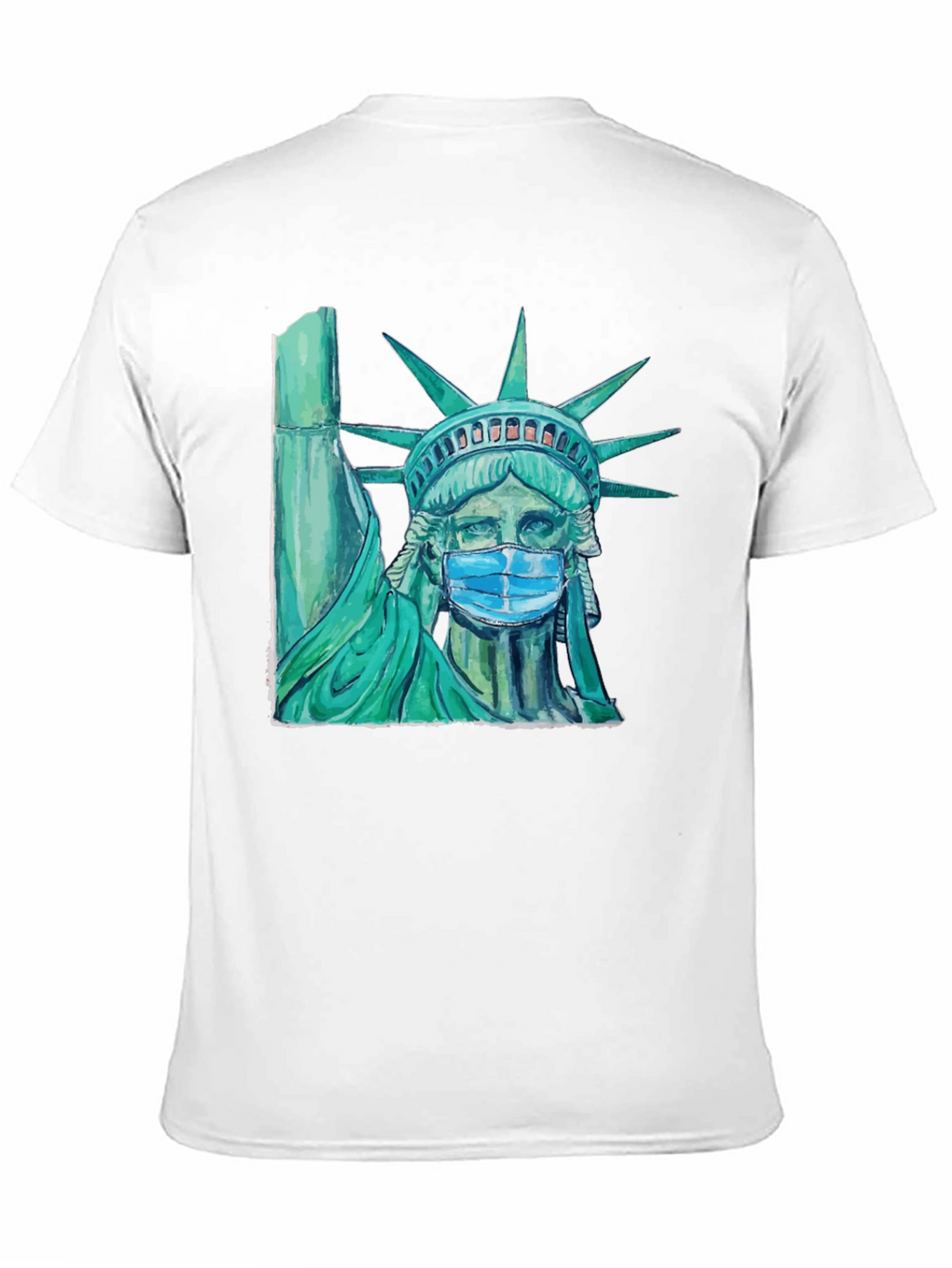 Statue of Liberty Mask Graphic T-Shirt
