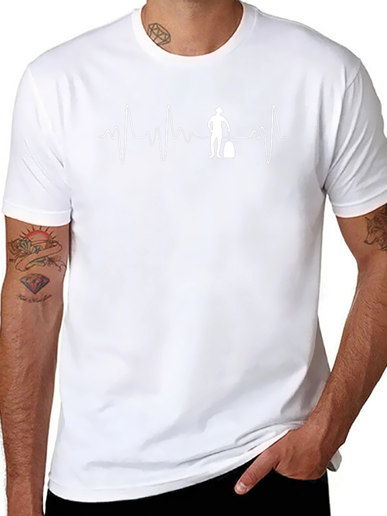 Heartbeat Traveler Black T-Shirt