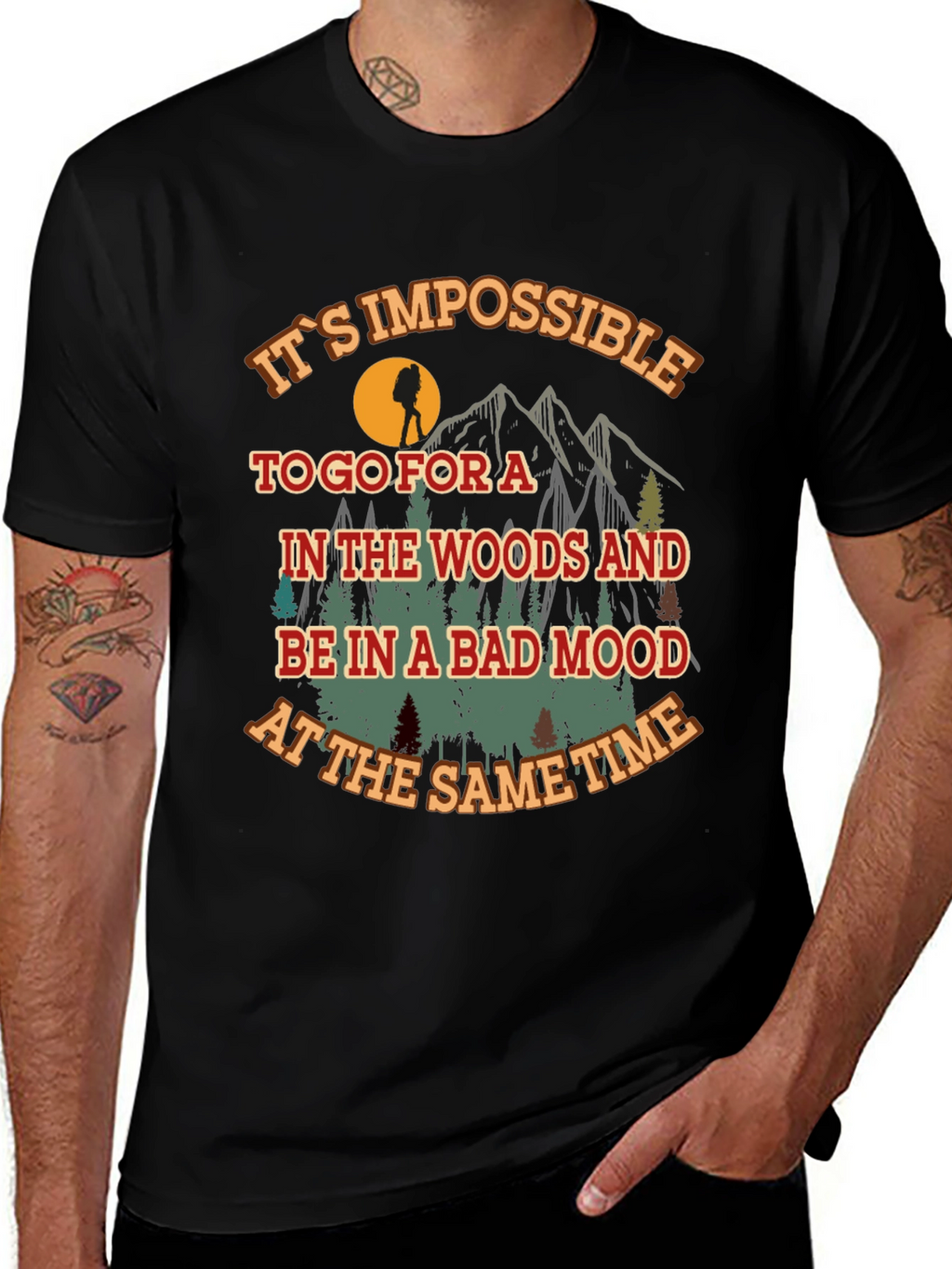 Hiking Adventure Graphic Tee - Bad Mood Impossible