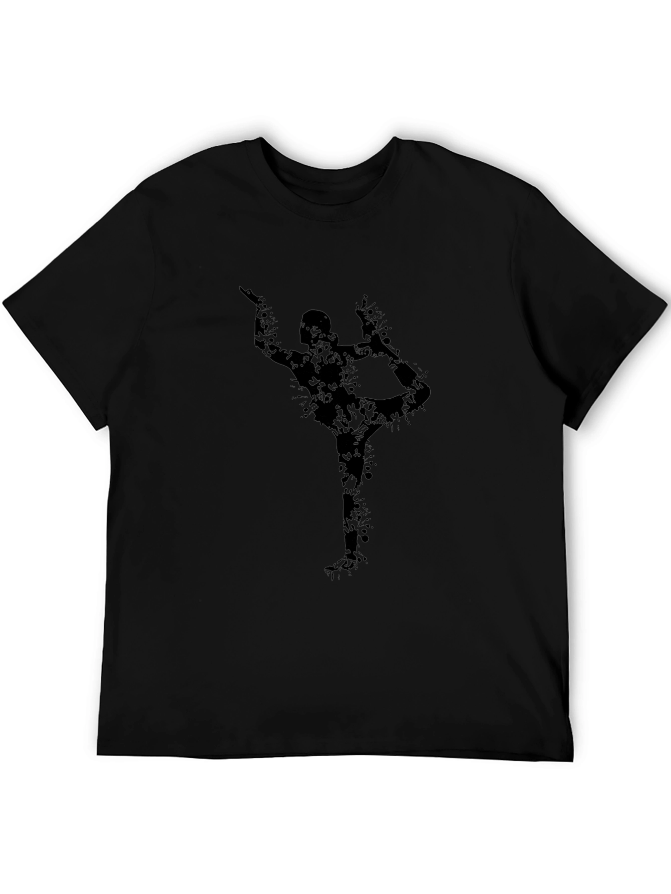 Yoga Silhouette Black T-Shirt