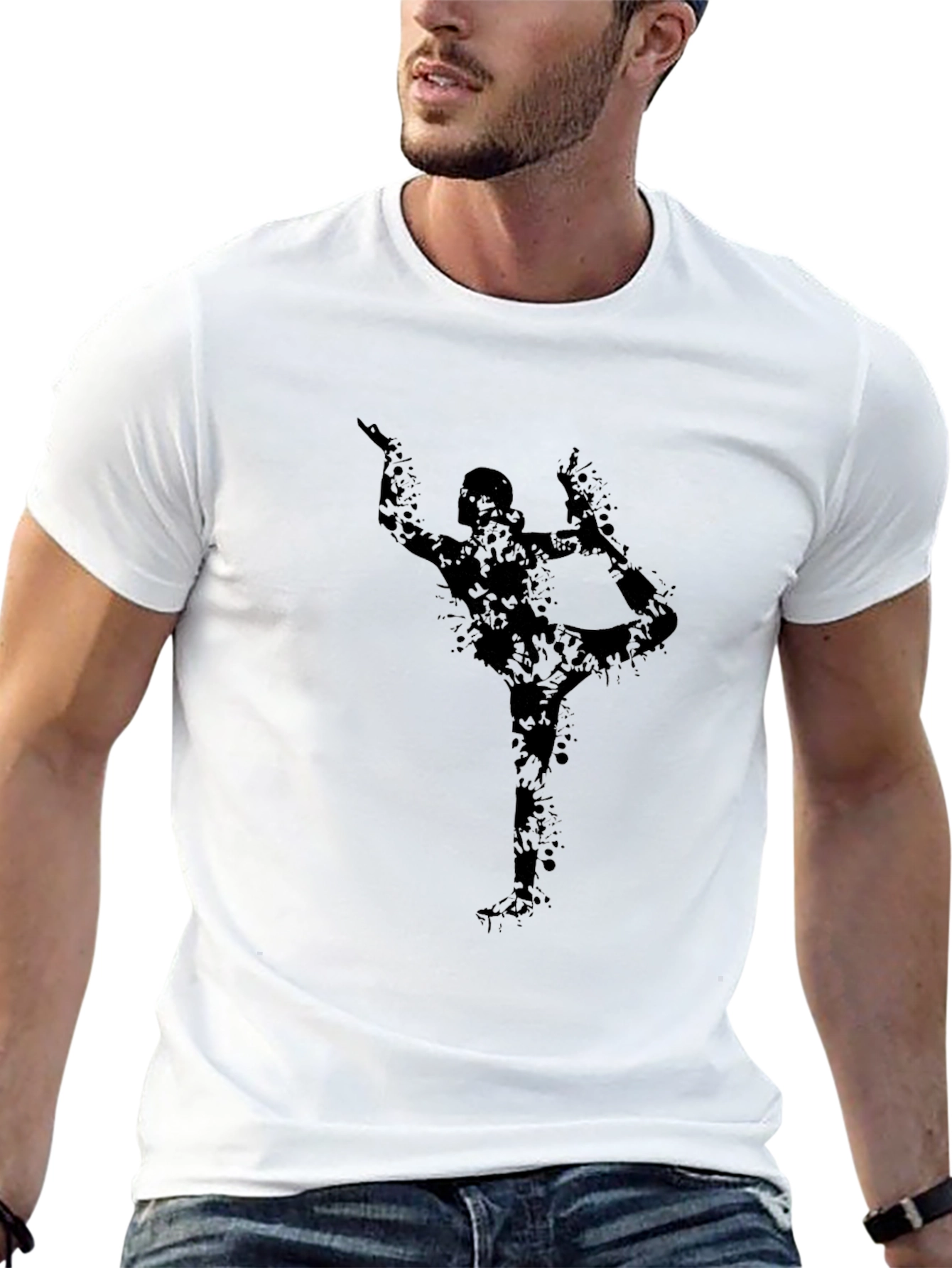 Yoga Silhouette Black T-Shirt