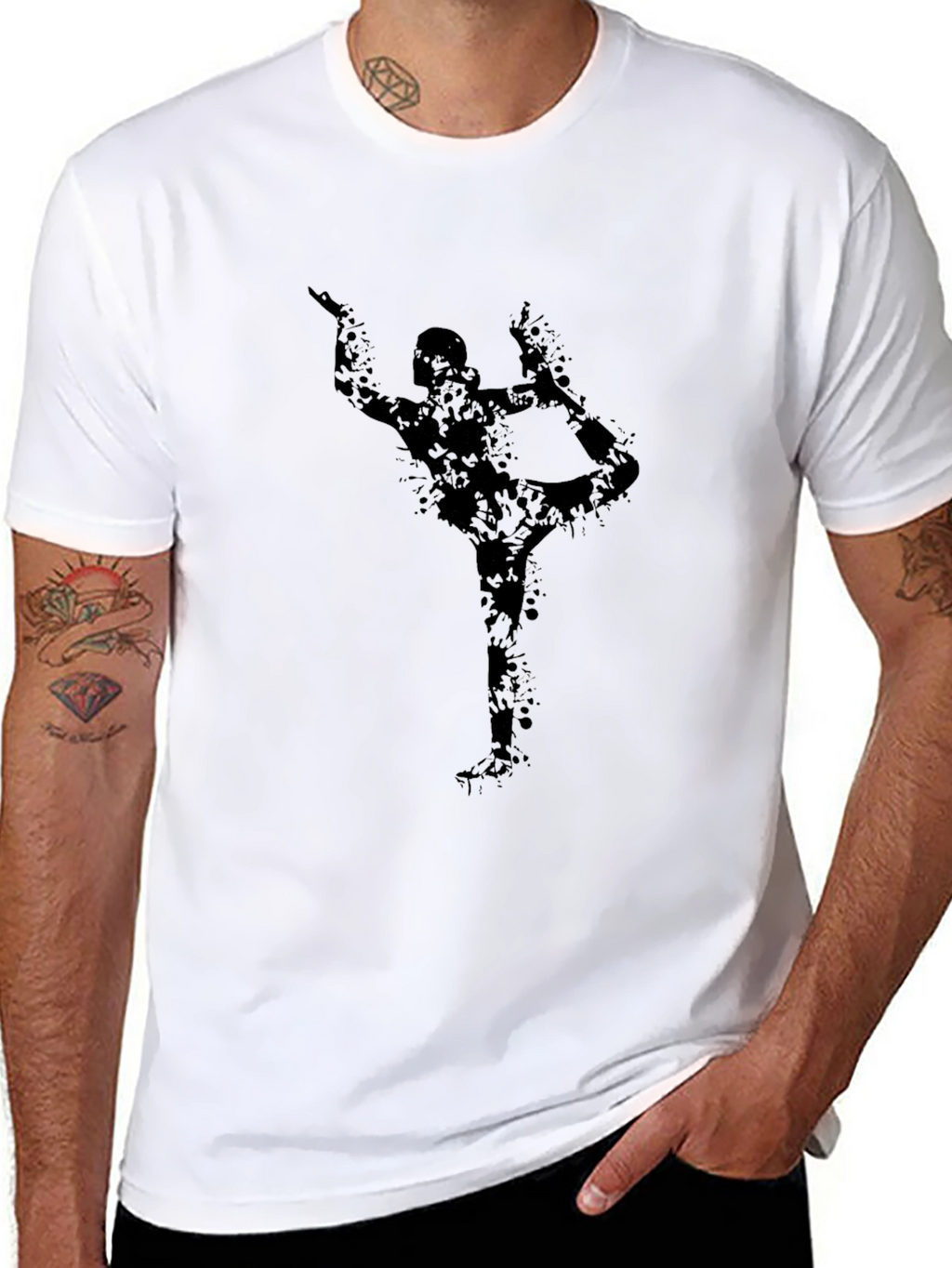 Yoga Silhouette Black T-Shirt