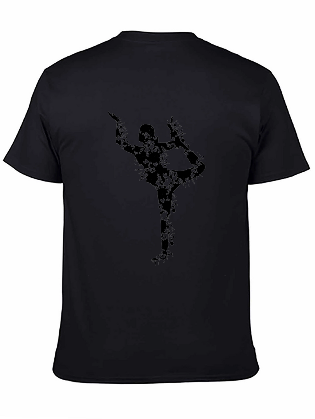 Yoga Silhouette Black T-Shirt