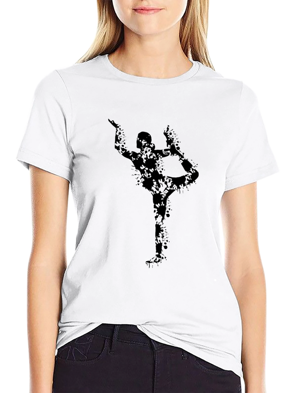Yoga Silhouette Black T-Shirt