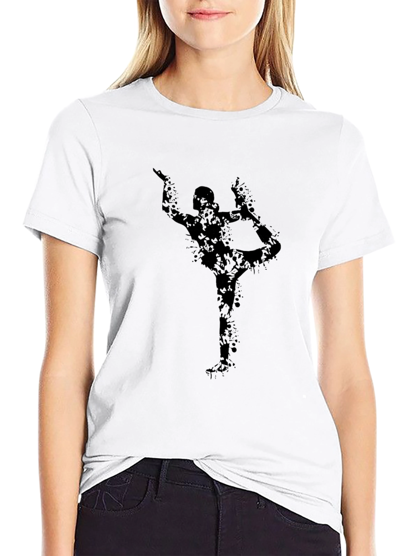 Yoga Silhouette Black T-Shirt
