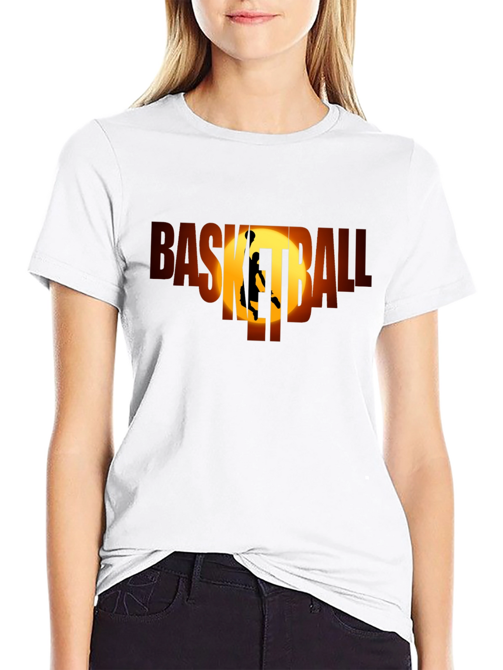 Basketball Graphic Tee - Black Sport T-Shirt