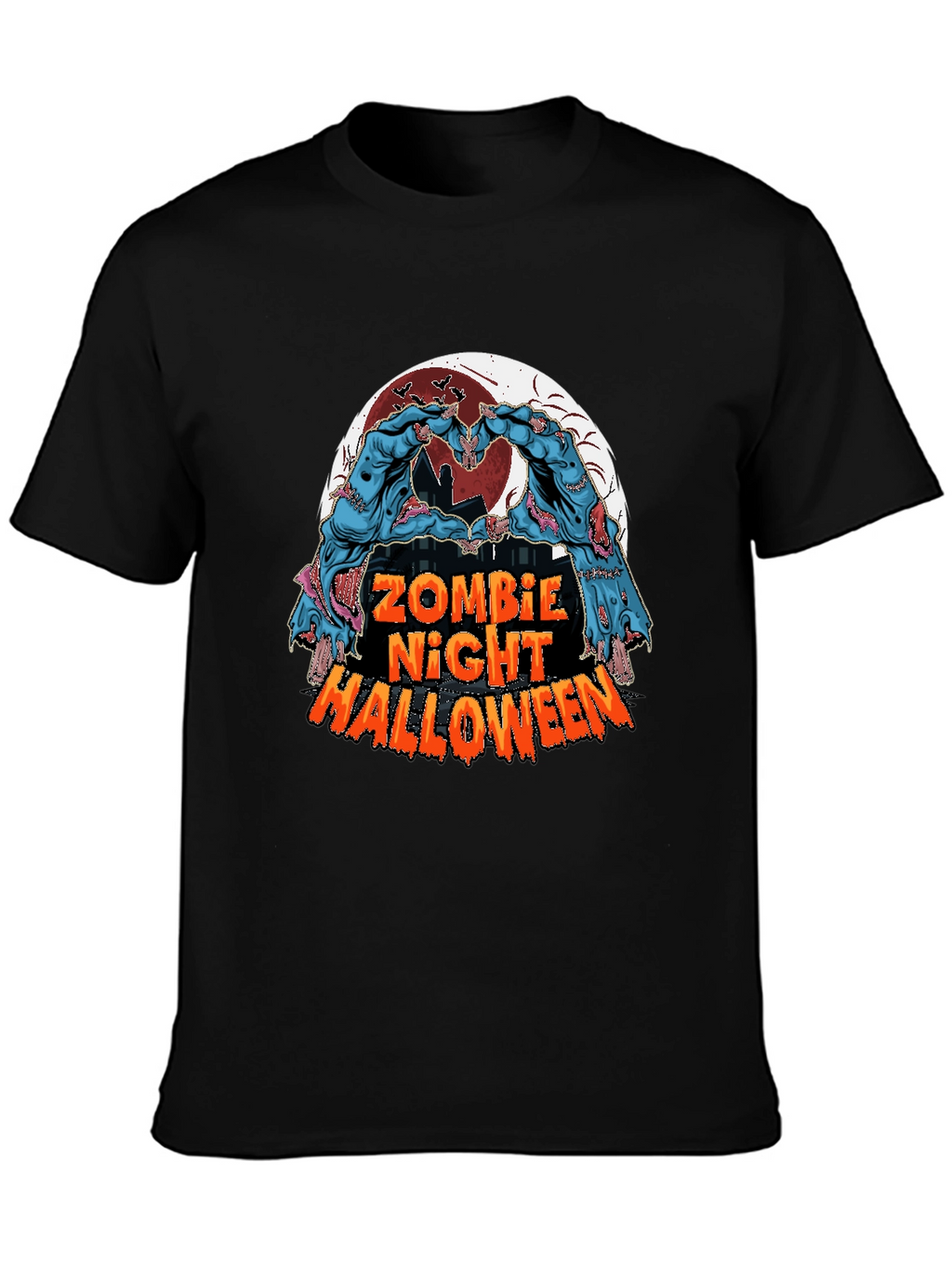 Zombie Night Halloween Graphic Tee