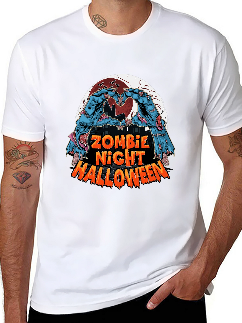 Zombie Night Halloween Graphic Tee
