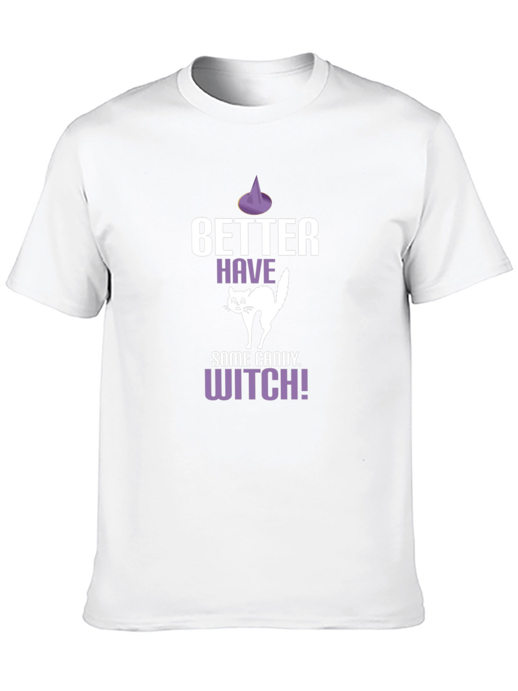 Halloween Cat Candy Witch Graphic T-Shirt