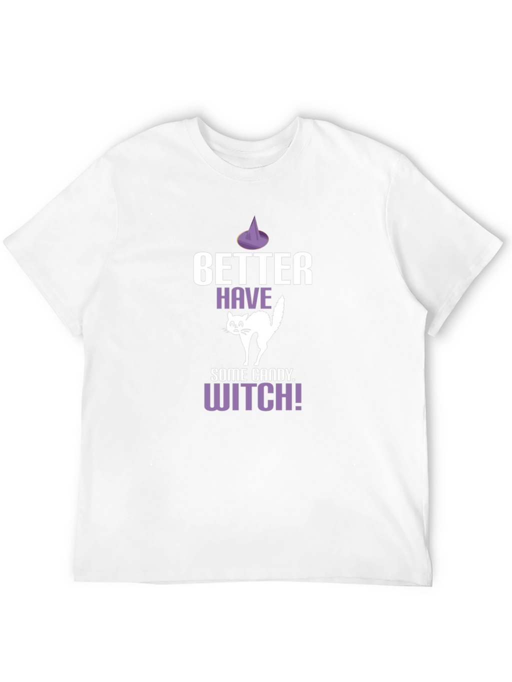 Halloween Cat Candy Witch Graphic T-Shirt