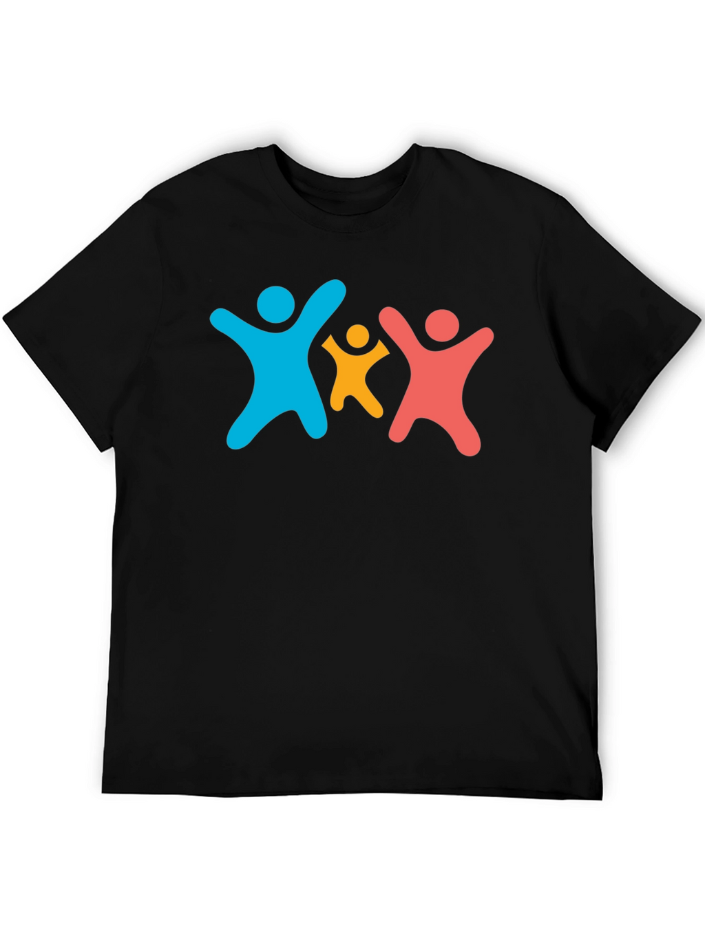 Family Unity Black Cotton T-Shirt