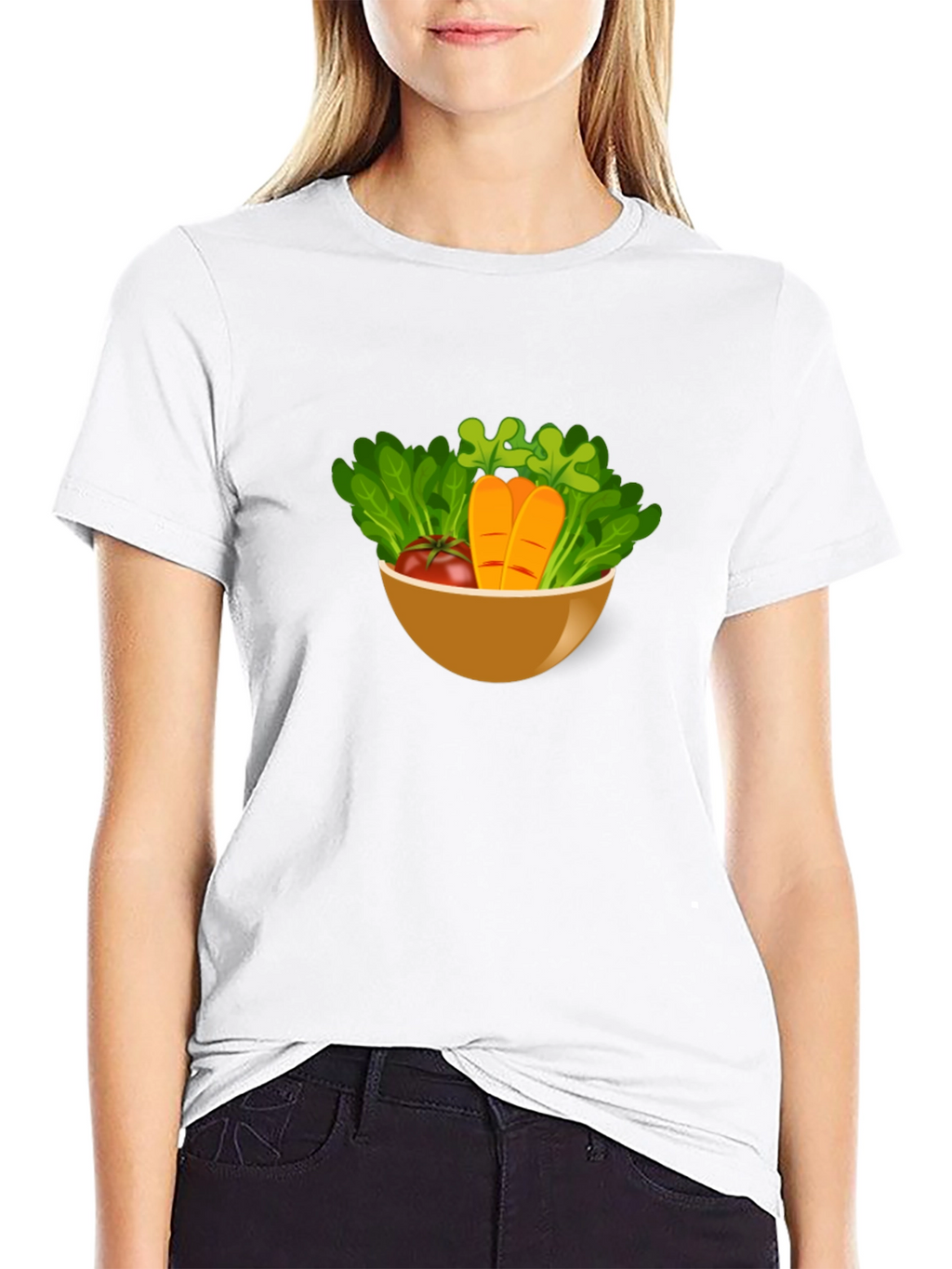 Salad Bowl Graphic Tee - Healthy Eating Shirt