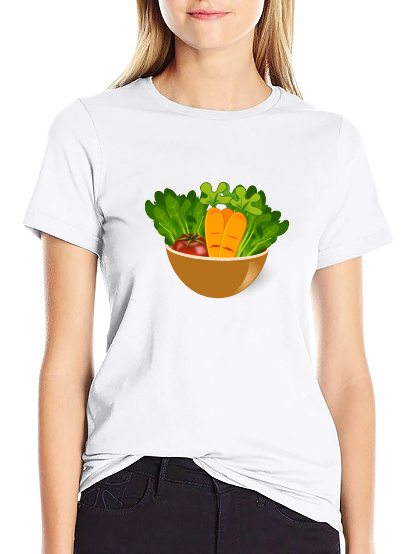 Salad Bowl Graphic Tee - Healthy Eating Shirt