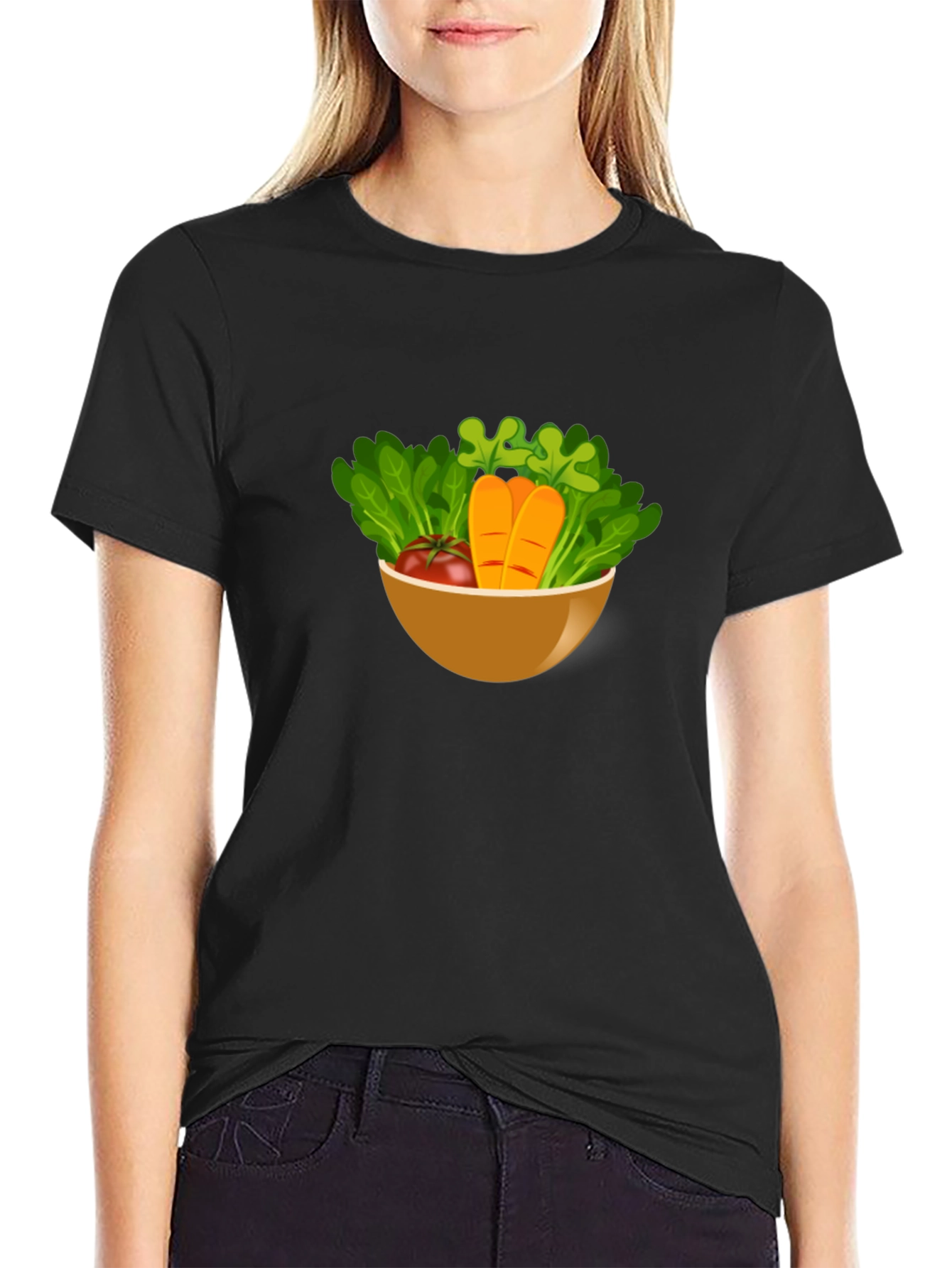 Salad Bowl Graphic Tee - Healthy Eating Shirt