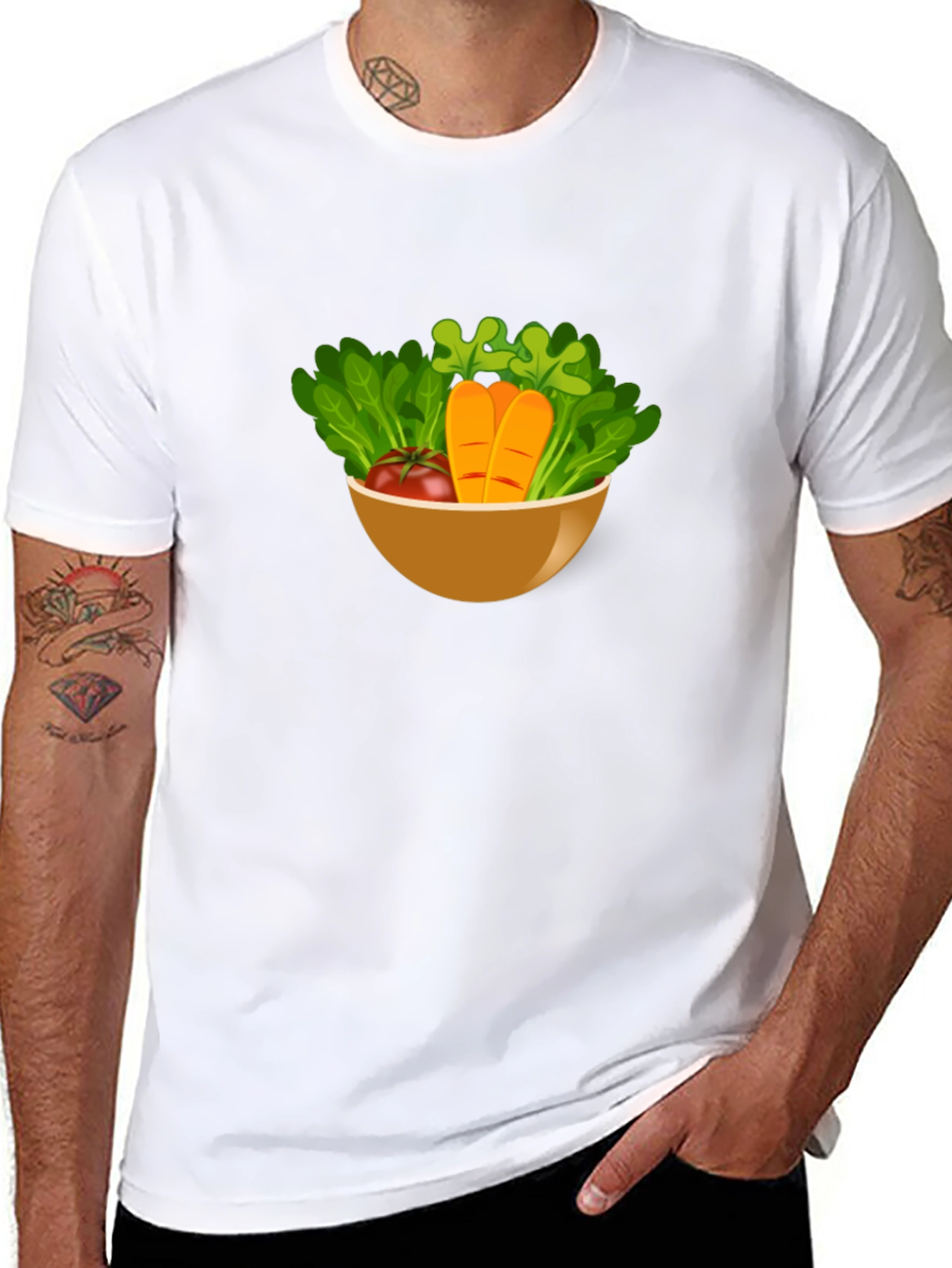 Salad Bowl Graphic Tee - Healthy Eating Shirt