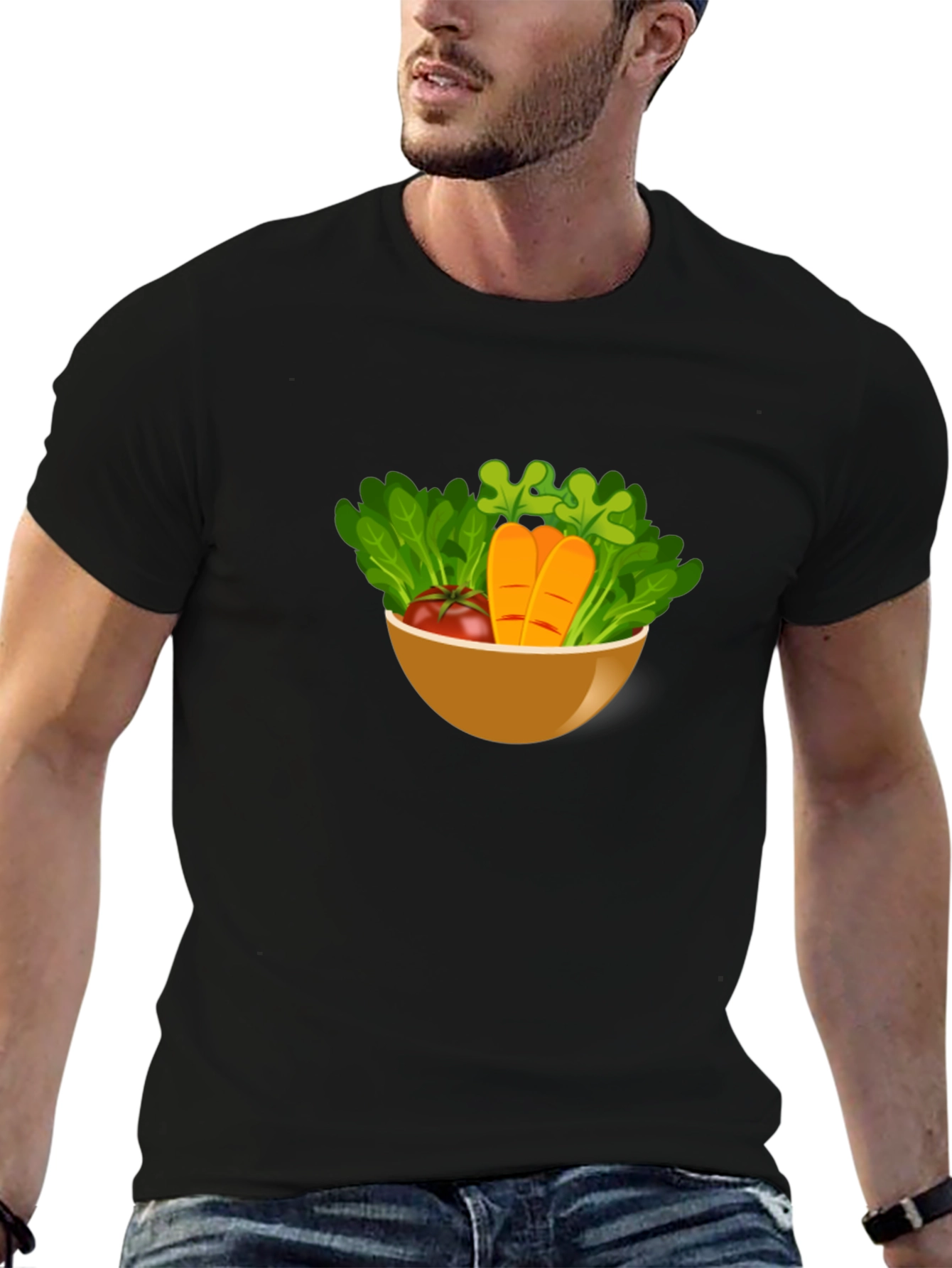 Salad Bowl Graphic Tee - Healthy Eating Shirt