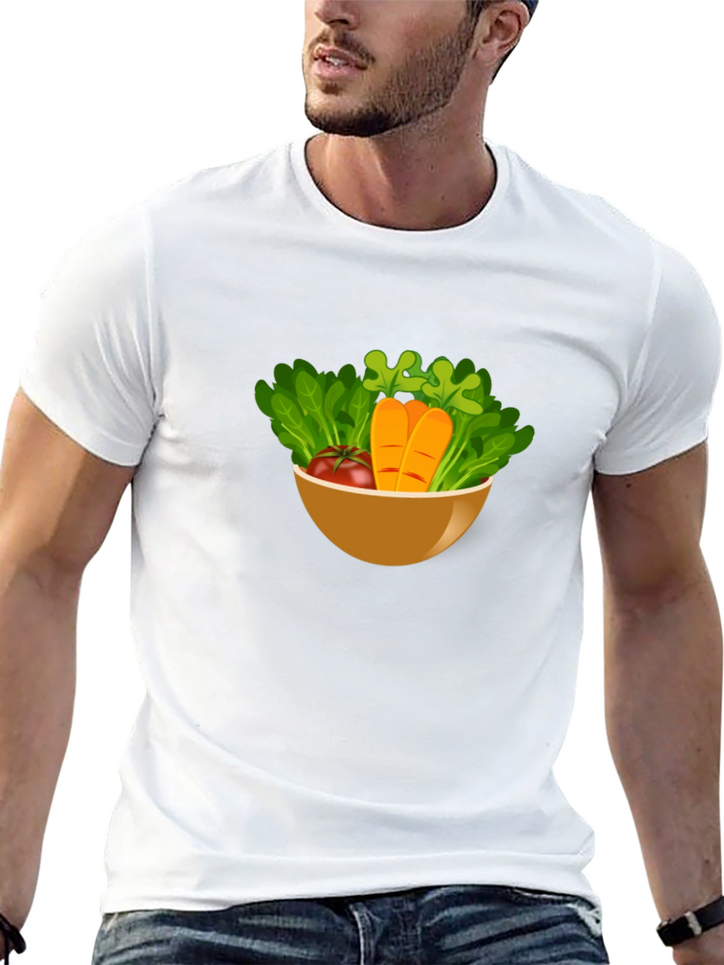 Salad Bowl Graphic Tee - Healthy Eating Shirt