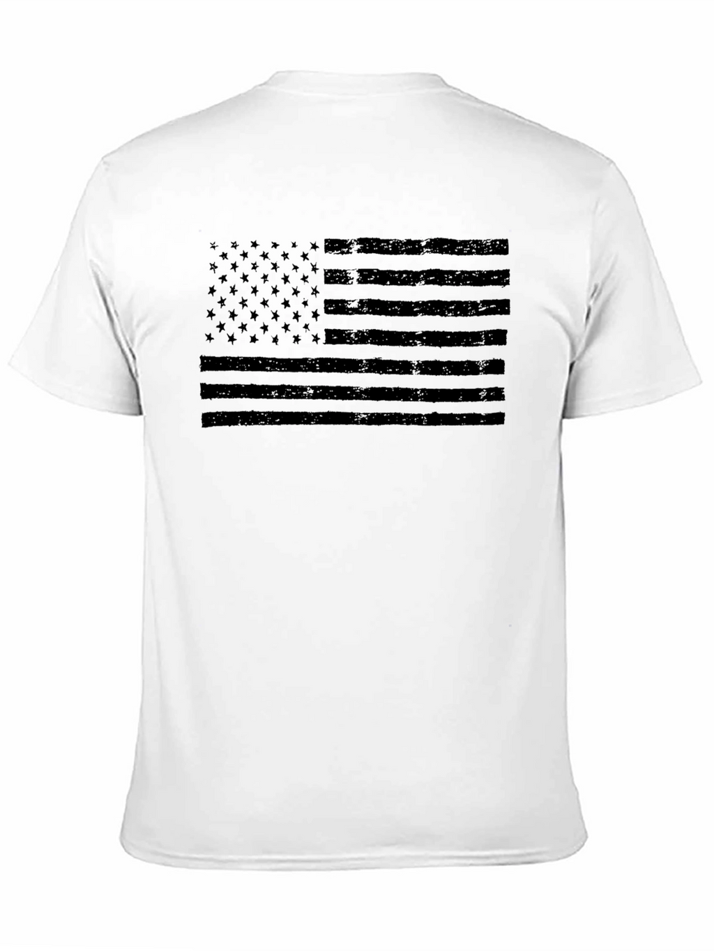 Mens Black American Flag Graphic Tee
