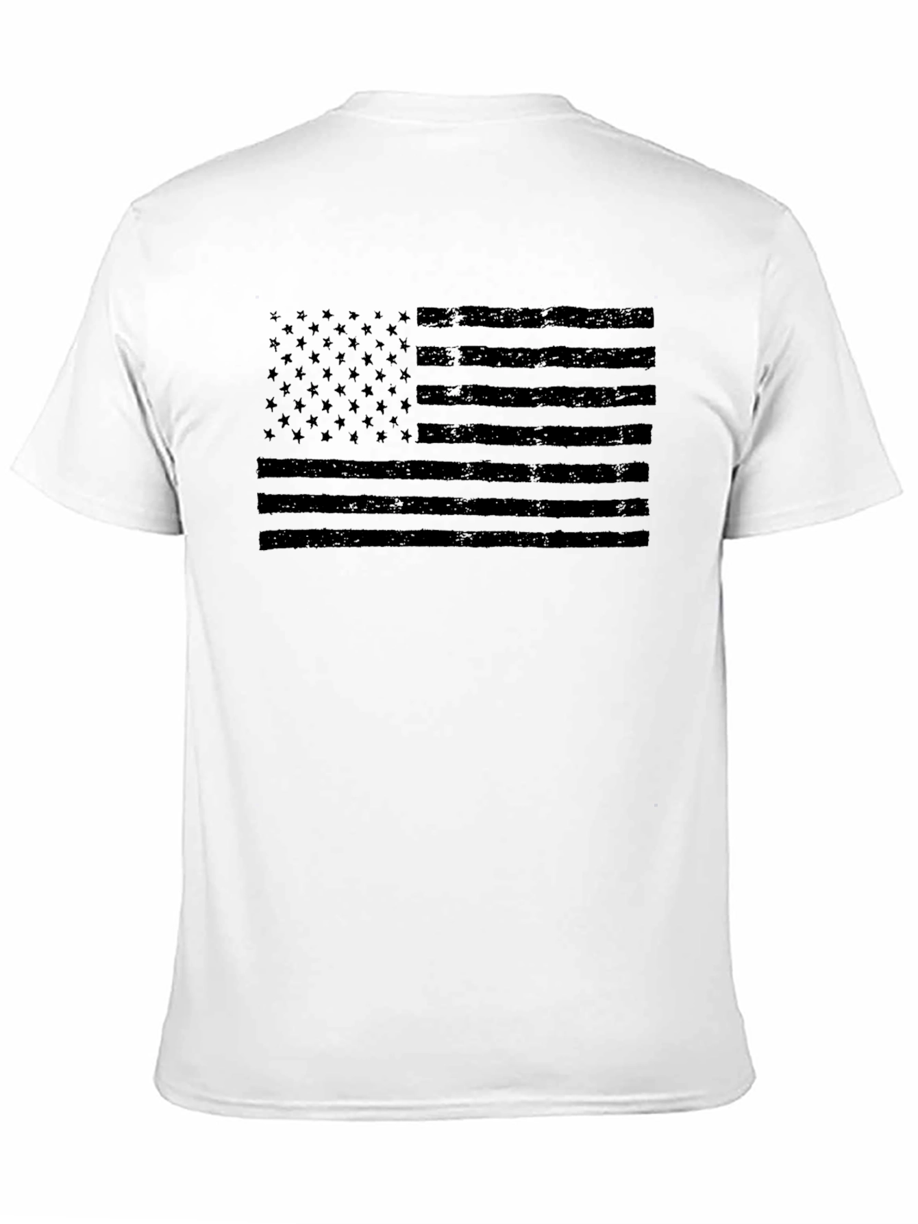 Mens Black American Flag Graphic Tee