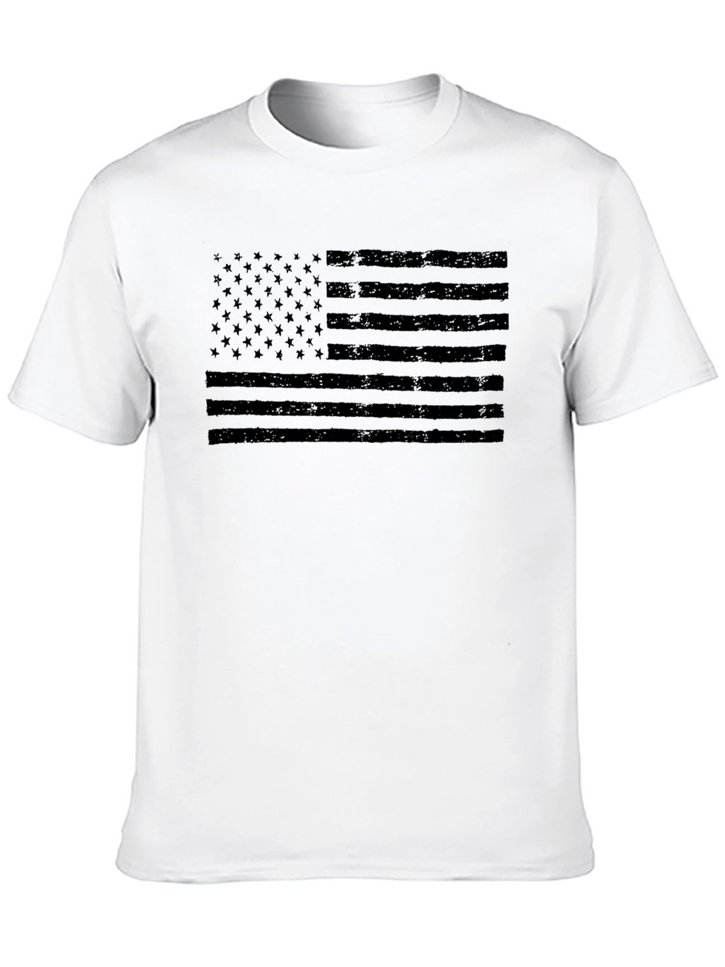 Mens Black American Flag Graphic Tee