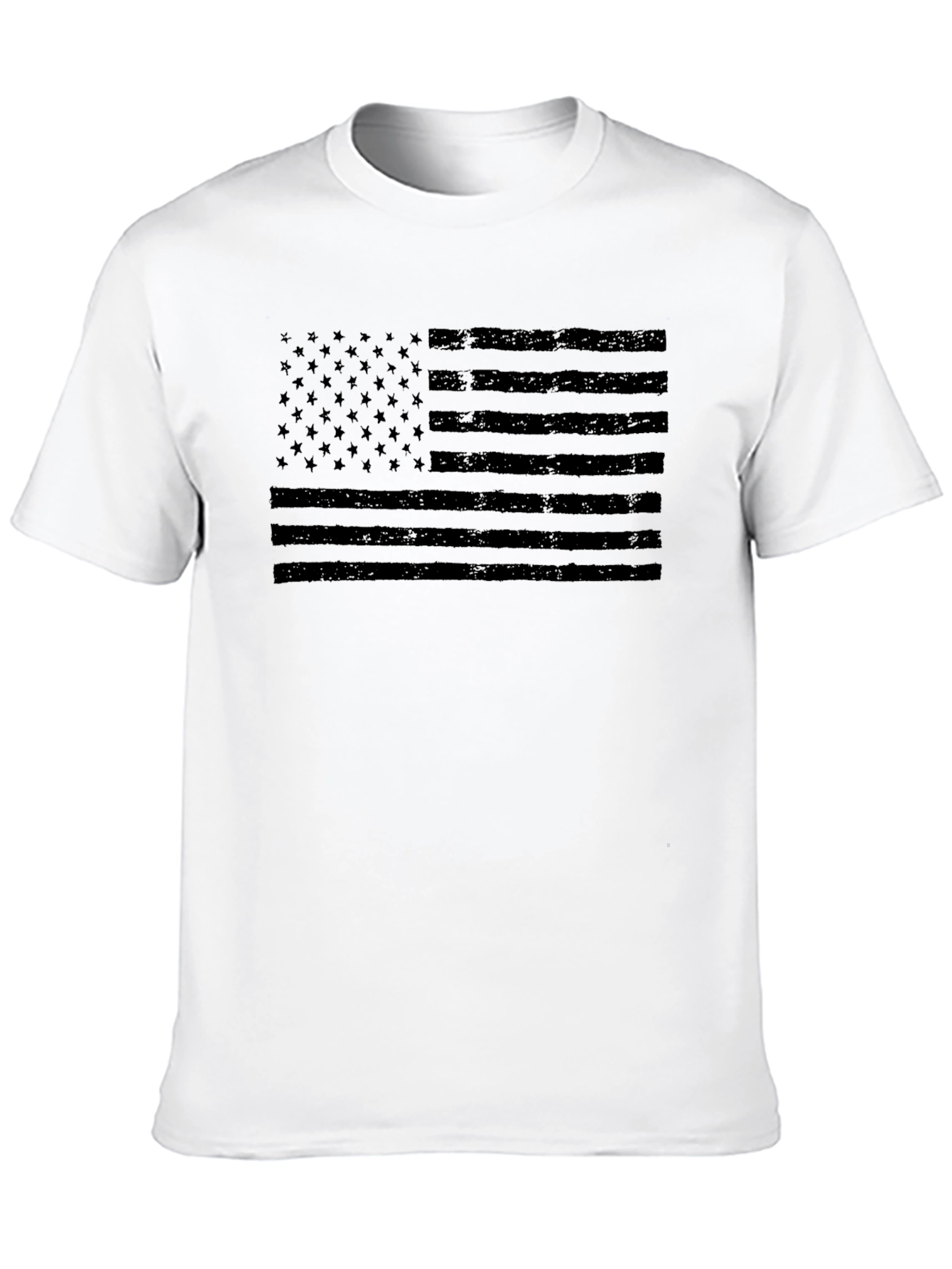 Mens Black American Flag Graphic Tee