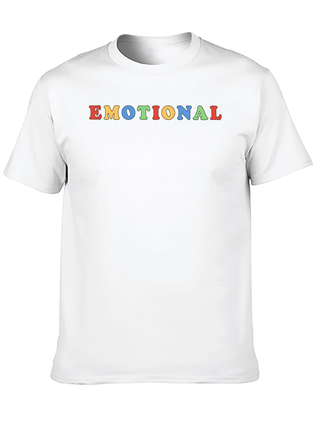 Emotional Graphic Tee - Trendy Crew Neck T-Shirt