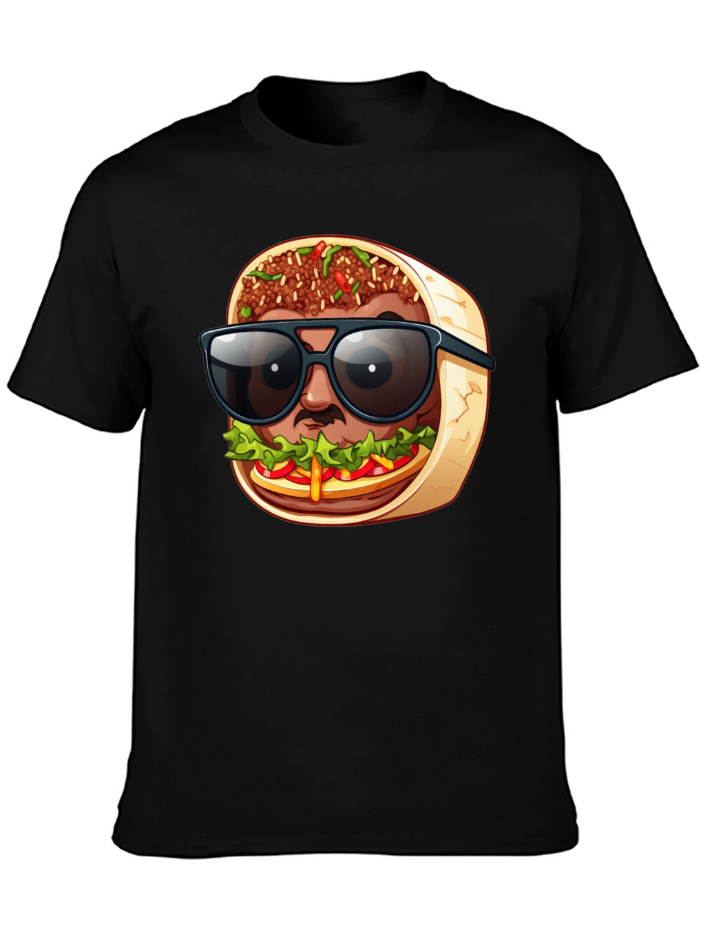 Cool Burrito Man T-Shirt - Fun Graphic Tee