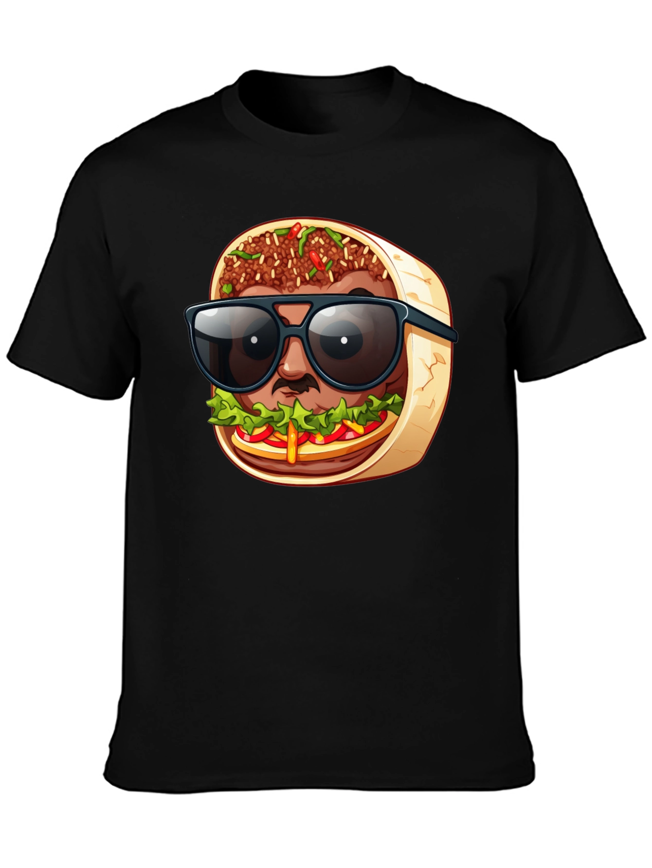Cool Burrito Man T-Shirt - Fun Graphic Tee
