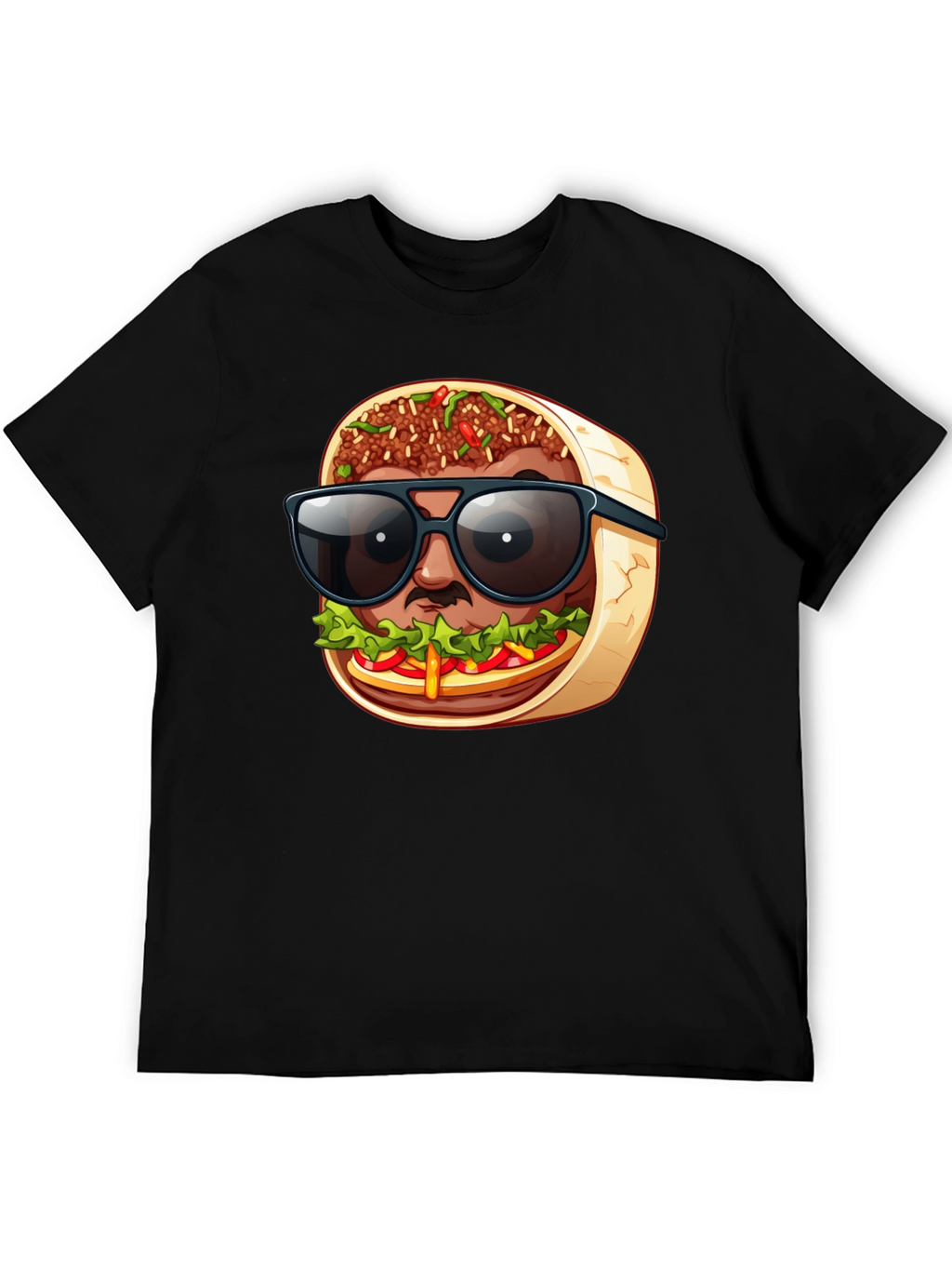 Cool Burrito Man T-Shirt - Fun Graphic Tee