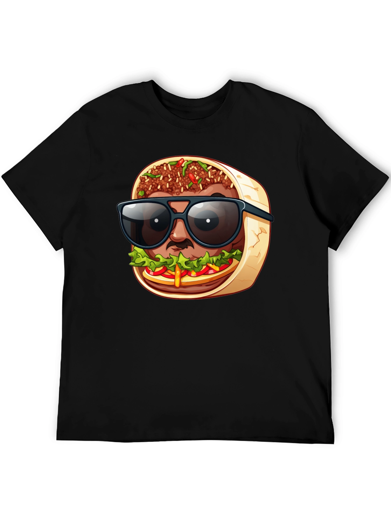 Cool Burrito Man T-Shirt - Fun Graphic Tee