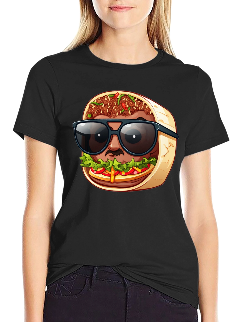 Cool Burrito Man T-Shirt - Fun Graphic Tee