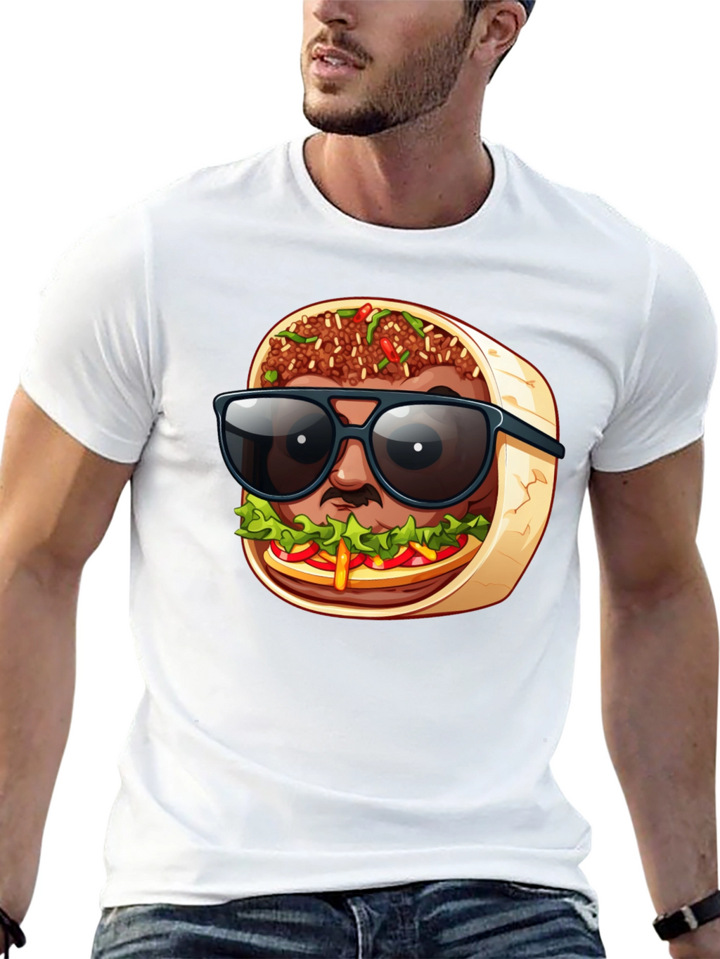 Cool Burrito Man T-Shirt - Fun Graphic Tee