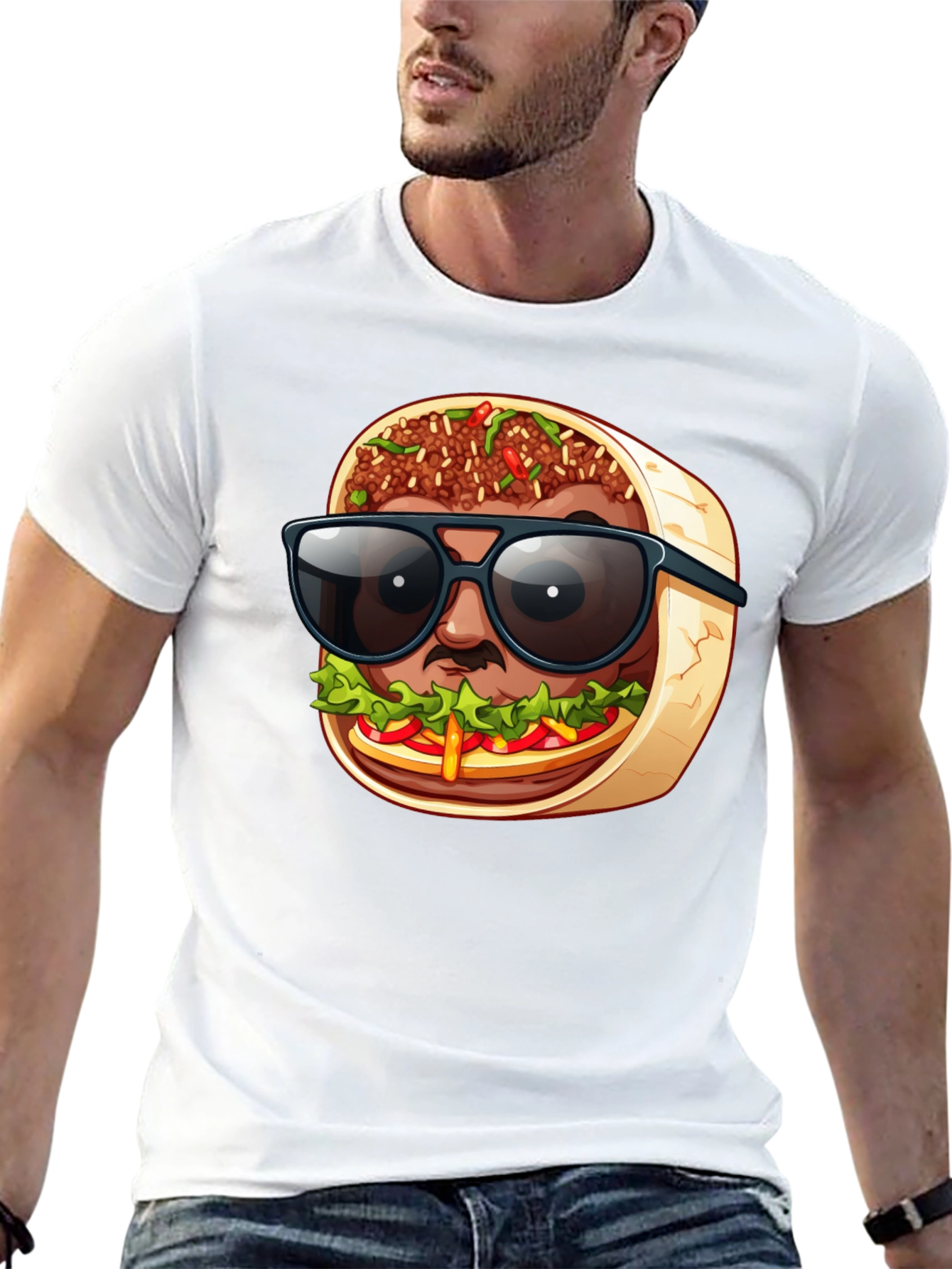 Cool Burrito Man T-Shirt - Fun Graphic Tee