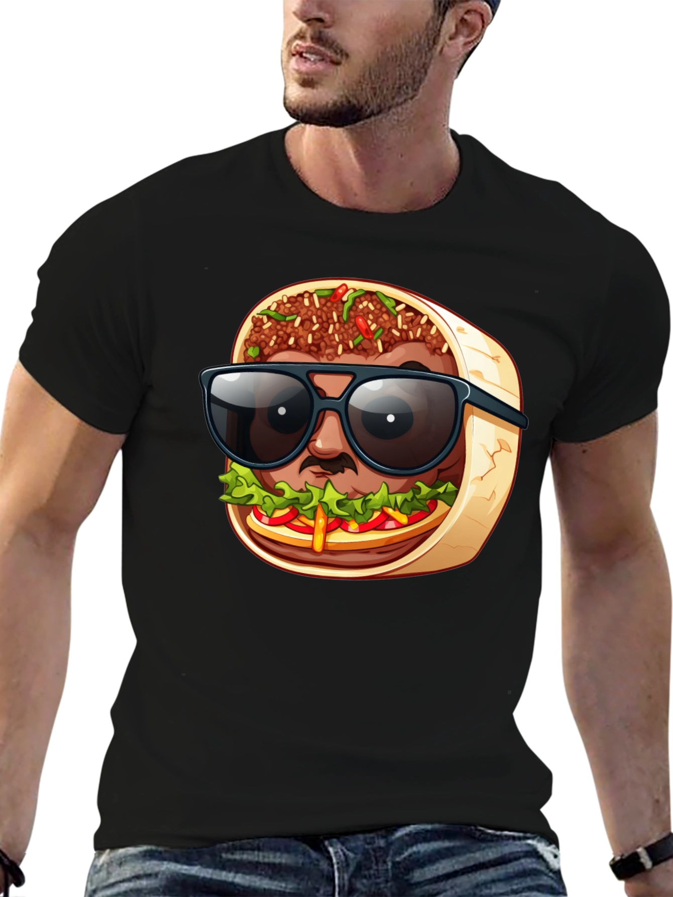 Cool Burrito Man T-Shirt - Fun Graphic Tee